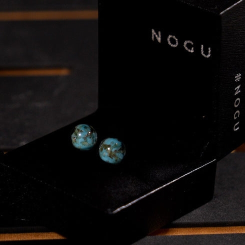 Cerulean | .925 Sterling Silver | Firefly Glass Stud Earrings